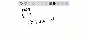 Five independent trials of a binomial experiment with probability of success p=0.7 and probability of failure q=0.3 are performed. Find the probability of each event. Exactly one success | Numerade