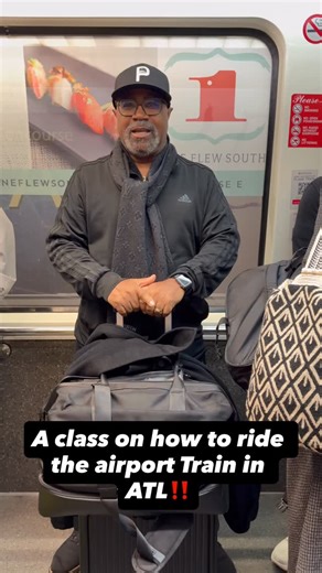 Brandon B. Porter on Instagram: "Here’s A class on how to ride the airport Train in ATL‼️Because I hate touching these bars and handles! 😱"