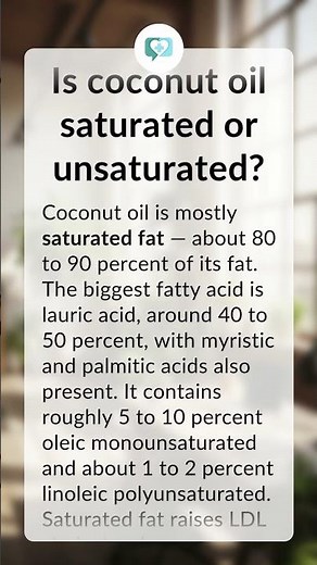 Is coconut oil saturated or unsaturated?