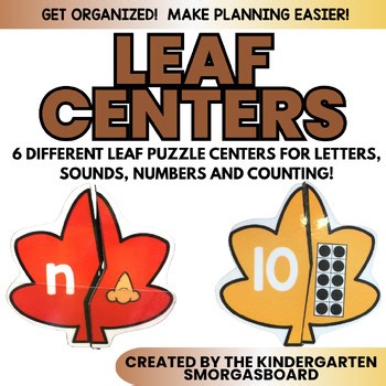 Fall Leaves Math & Literacy Centers | Numbers, Counting, Letters & Phonics