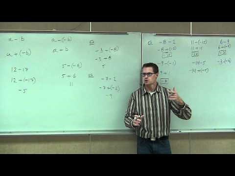 Prealgebra Lecture 2.3: Subtracting Integers. How to Change Subtraction to Addition