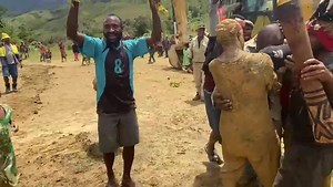 The jubilation of receiving road connection for the first time since creation. Tabubil-Telefomin road reaching Urapmin, the first village of Telefomin District in West Sepik Province. Credit to Hon. Solan Mirisim and all parties involved in delivering this road. | PNG Bulletin