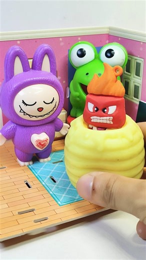 Funny Anger Surprise Purple Labubu!