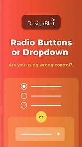 Radio buttons or dropdown? Are you using wrong control? #uiux #ui #visualdesign #radiobutton #tips