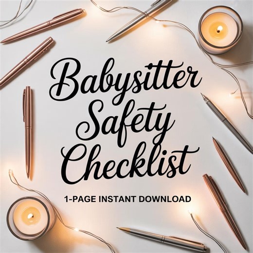 Babysitter Safety Checklist Printable | Babysitter Instructions for Kids | Child Safety Plan | Emergency Contact Sheet | Parent Guide - Etsy