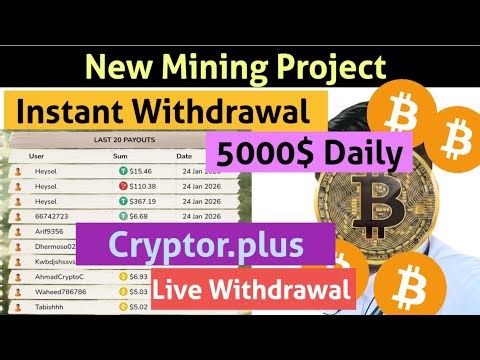 Free 5000$ Daily, New Mining, Free Crypto mining, New Mining app, Cryptor.plus withdrawal,