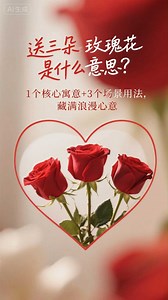 送三朵玫瑰花是什么意思？