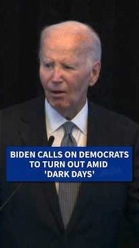 Biden says U.S. faces “dark days” but remains hopeful