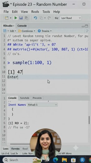Generate Random Numbers in R | sample() Function Explained | R Programming Shorts #rnumber #rcode