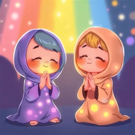 Cartoon, Animated, Prayer. Free Stock Video