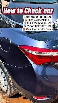 How to Check Car Genuine or Fake | Chassis Number Check Full Method Shahzad Dogar SB Detailed Guide