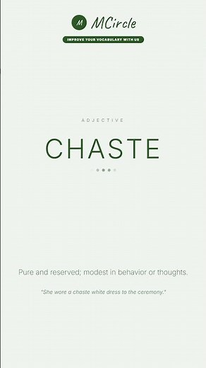 Learn English: What is Chaste? | Vocabulary Shorts
