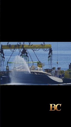 Sunken Bayesian superyacht raised from seabed near Sicily