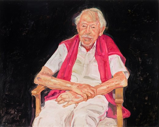 Archibald Prize Archibald 2021 work: Portrait of Guy Warren at 100 by Peter Wegner