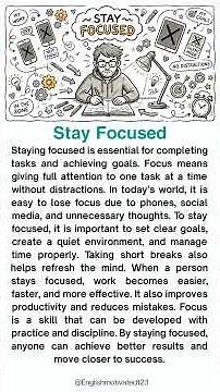 Stay Focused — The Secret to Achieving Your Goals Faster #english #mindsettraining #speakconfident