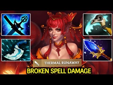 Lina Solo Mid – Broken Spell Damage One Ult Kill Dota 2