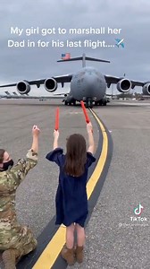 33M views · 596K reactions | This girl directs her daddy in after his final flight as he retires after 20 years of military service. | AIRLIVE.net | Facebook