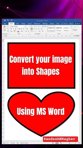 Convert your image into Shapes using MS Word #word #msword #trending