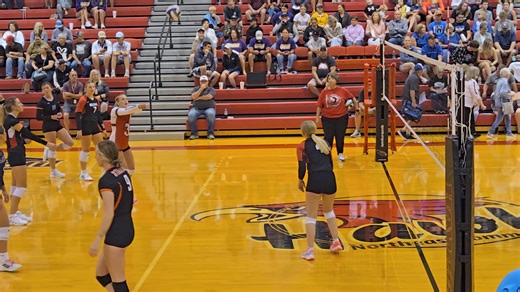 More sports today, warming up at the Northeast Nebraska All-Star Volleyball Game. The Dark Team features Elgin Public-Pope John Wolfpack standouts Ashlynne Charf and Baylee Busteed. Also, EPPJ coach Jordynn Luettel is helping coach the Dark Team. Good luck!! | The Elgin Review