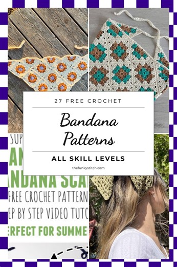 27 Free Crochet Bandana Patterns (All Skill Levels)