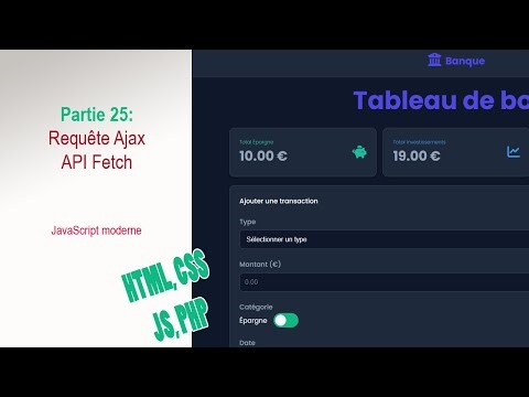 Fullstack #25/27 : API Fetch JavaScript. Afficher une data sur la page web