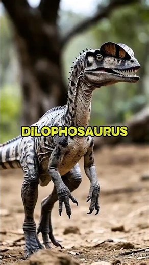 Early Jurassic crested predator, famously inaccurate frill and venom in fiction. #dilophosaurus