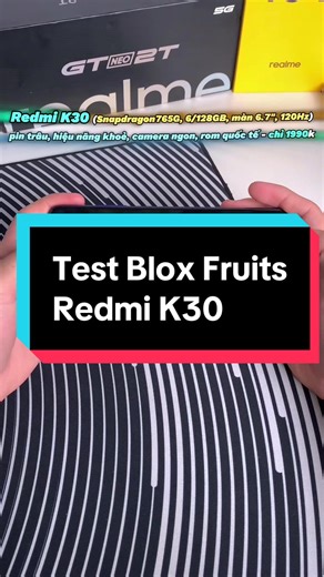 Test Blox Fruits trên Redmi K30