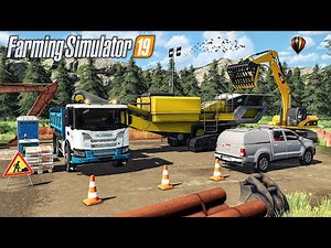 River cleaning & Stone crushing | Farming Simulator 19 LAWN CARE