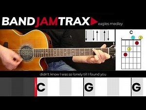 Eagles Medley | EASY GUITAR LESSON | Scrolling Chords & Lyrics