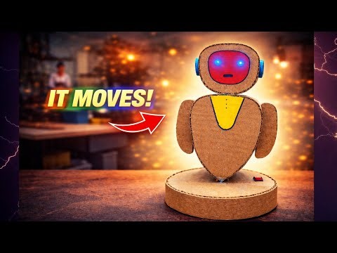 How to Make an Amazing Cardboard Robot 🤖 | Easy DC Motor DIY Project (2026)