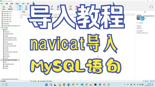 【导入教程】navicat导入sql语句脚本