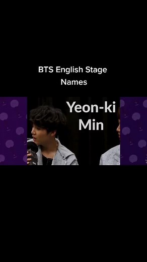 BTS English Stage Names Revealed