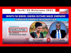 🔴 LIVE: AMATERANIRO YO GUTANGIRA ISABATO | Ku wa 24 Mutarama 2025 ‪@ITABAZAMinistries‬