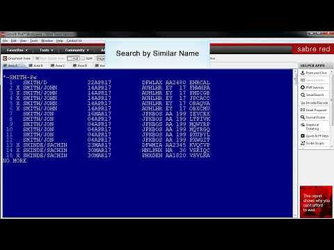 Sabre Red GDS -Enhanced Past Date PNR Solution