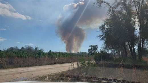 More than 700-acre wildfire still active near Cross City