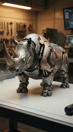Futuristic Rhino Pod Transforms Into Giant Mecha Beast