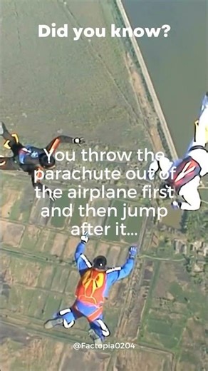 "Banzai Skydiving - Jumping After You Throw the Parachute"