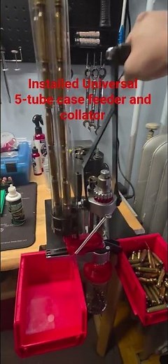 Installed the Lee Universal 5-tube case feeder and collator. Huge improvement to the APP.
