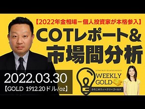 【2022年金相場-個人投資家が本格参入】COTレポート分析＆季節パターン・市場間分析（Seahawk代表 成田博之さん） [ウィークリーゴールド]