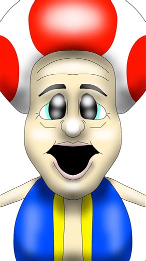 Drawing Toad from the Super Mario series in Inispaintx to celebrate Mario Wonder #marioart #mario