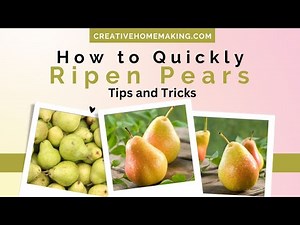 How to Quickly Ripen Pears