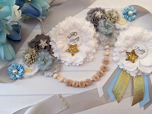 Moon and Star Baby Shower Belly Bump Sash for Mommy to Be, Mom to Be Maternity Flower Sash, Pregnant Belly Bump Sash Belt, Personalized Gift - Etsy