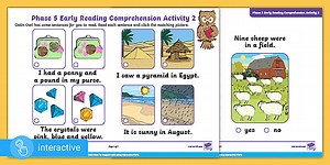 Interactive PDF: Phase 5 Early Reading Comprehension Activity 2