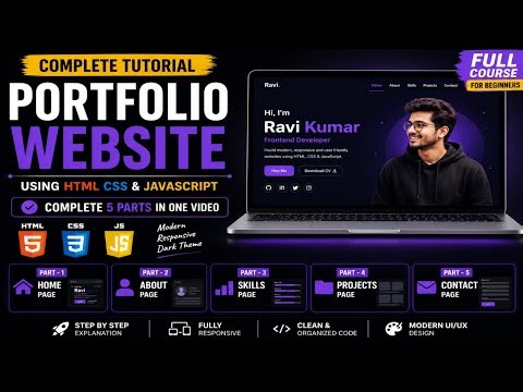 Build Your Portfolio Website Today | Complete HTML CSS Tutorial