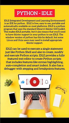 Python - IDLE | #python #programming #language #technical #coding #pythontutorial #shorts #viral