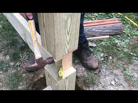 NOTCHING deck posts the “easy way” (building a deck)￼