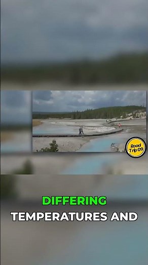 Boiling water & rainbow colors underground? #Yellowstone #Geysers #Nature