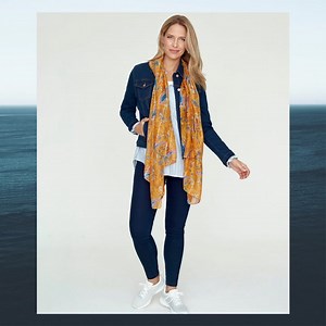 Meet your new go-to layering item: the lightweight striped top! Pop it over a white tee and denims for a casual look, then layer with a printed scarf and denim jacket for when you need a little extra warmth. Unbuttoned, done up or even tied in a knot, there are so many ways to wear it! Shop now: bit.ly/2TjuJ0J | Miladys