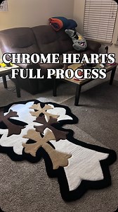 317K views · 7.7K reactions | CHROME HEARTS FULL PROCESS✝️ HOW WE LOOKIN? FOR RUGS READY TO SHIP AND MADE TO ORDER, HIT THE LINK IN BIO (rugsurycustoms.com) FOR CUSTOM INQUIRIES, FILL OUT THE FORM IN THE “CUSTOM” TAB ON MY WEBSITE LINK IN BIO (rugsurycustoms.com) #tuft #customrugs #chromehearts #zyxcba #fyp #explore | Rugsury Customs | Facebook