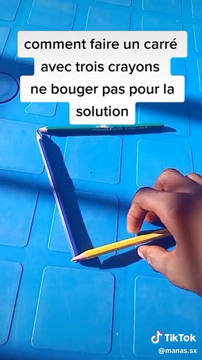 Comment créer un carré avec trois crayons